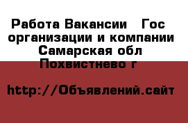 Работа Вакансии - Гос. организации и компании. Самарская обл.,Похвистнево г.